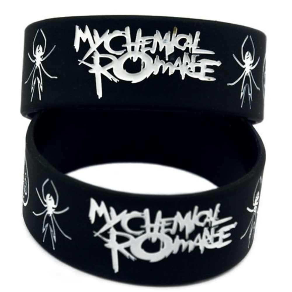 MY CHEMICAL ROMANCE BRACELETS BAND WRISTBANDS (x2)